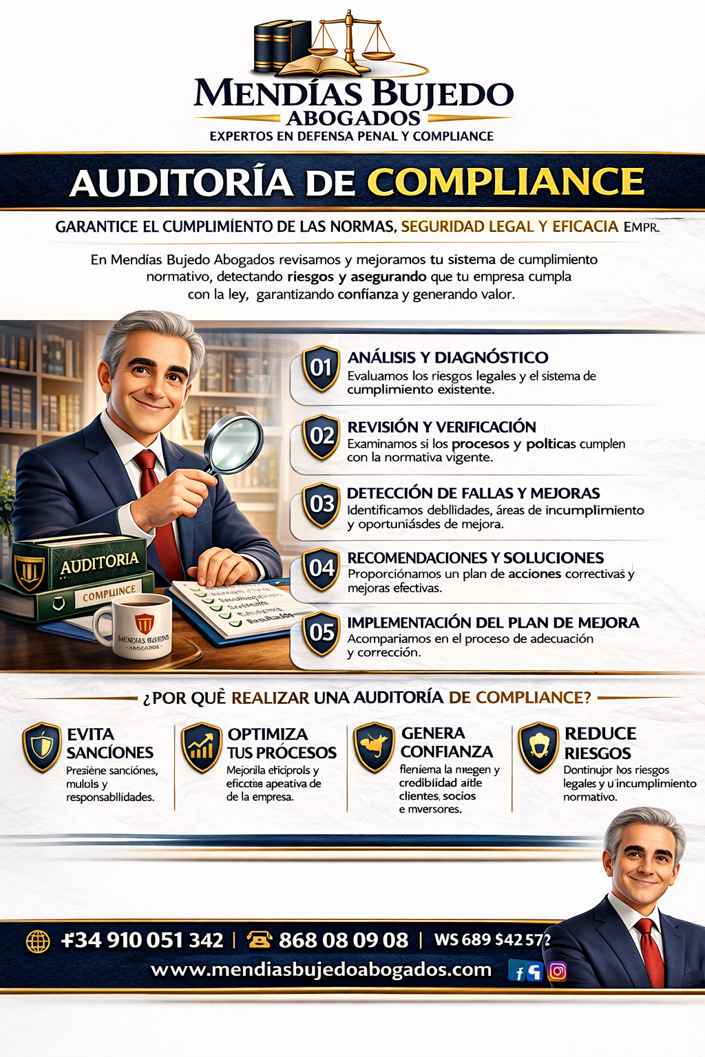 Pericias de Compliance. Mendías Bujedo Abogados. Compliance en Madrid y Murcia